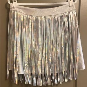 Iridescent Fringe Skirt